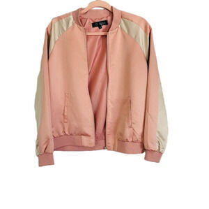 Ci Sono • Satin Blush Pink Bomber Jacket